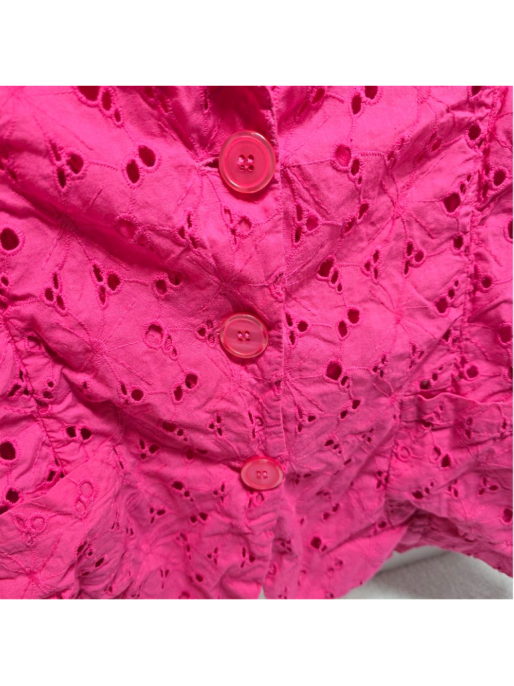 Women's BFA Classics Pink Eyelet Blazer M - Picture 2 of 9